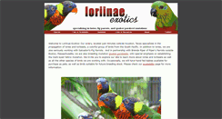 Desktop Screenshot of loriinae.com